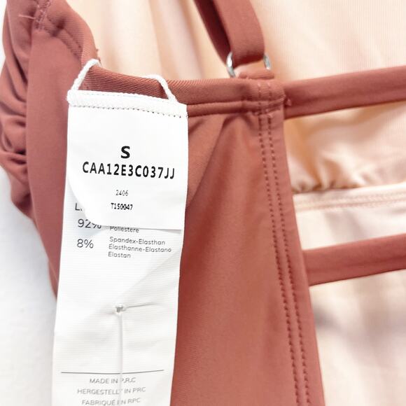 Cupshe Women's Sandy Shirred Strappy Cutout One Piece Swimsuit Brick Size Small - Picture 6 of 7